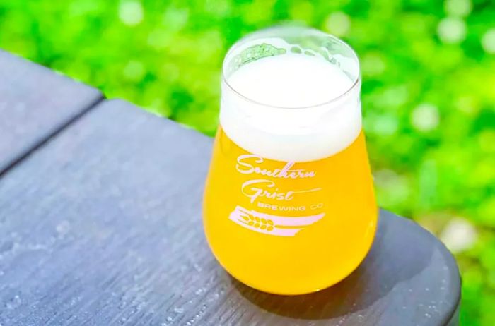 A glass of beer from Southern Grist