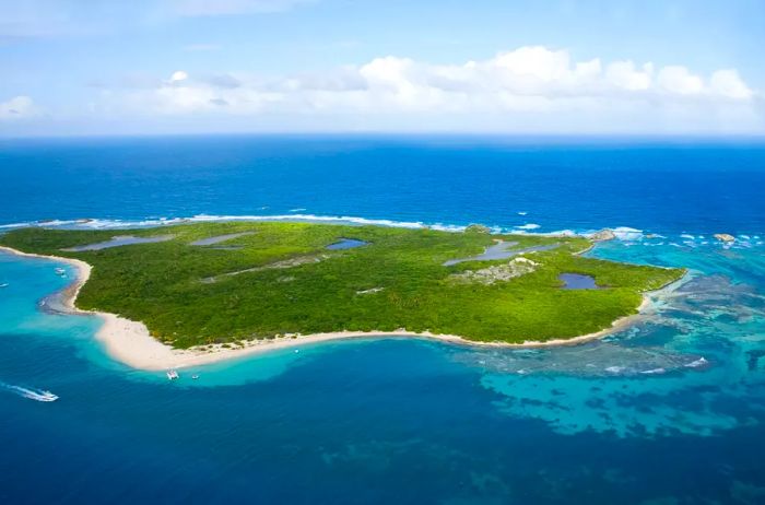 Bird's eye view of Icacos Island, Puerto Rico