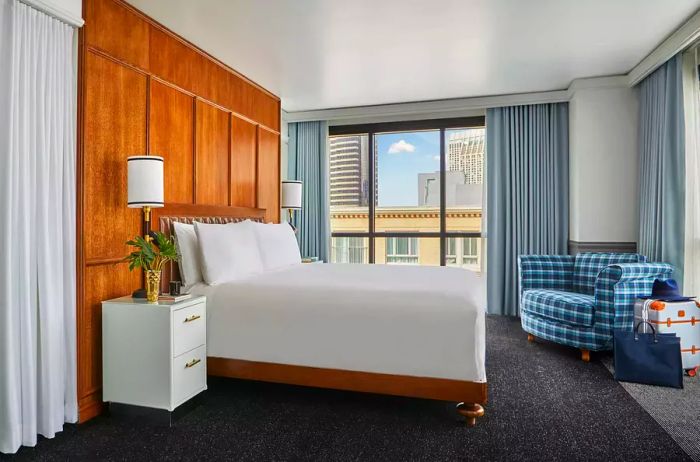 A guest room featuring luggage at Pendry San Diego