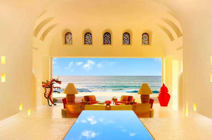 Spa room offering ocean views at Las Ventanas al Paraíso, a Rosewood Resort