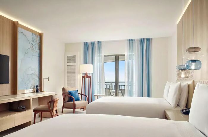 Elegant guest room at JW Marriott Cancun Resort & Spa