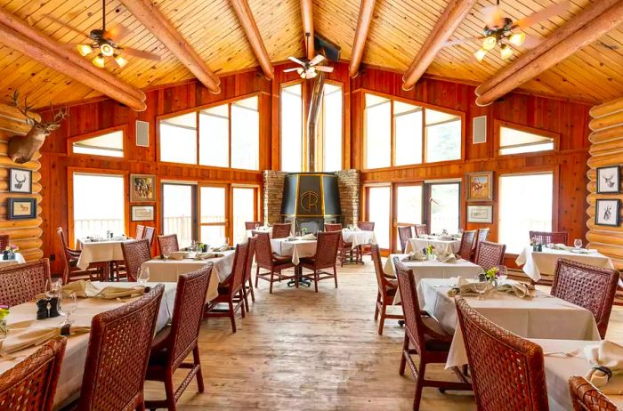 Dining room at Triple Creek Ranch