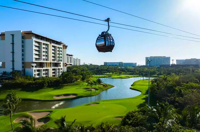 Aerial view of the golf course at Vidanta Nuevo Vallarta