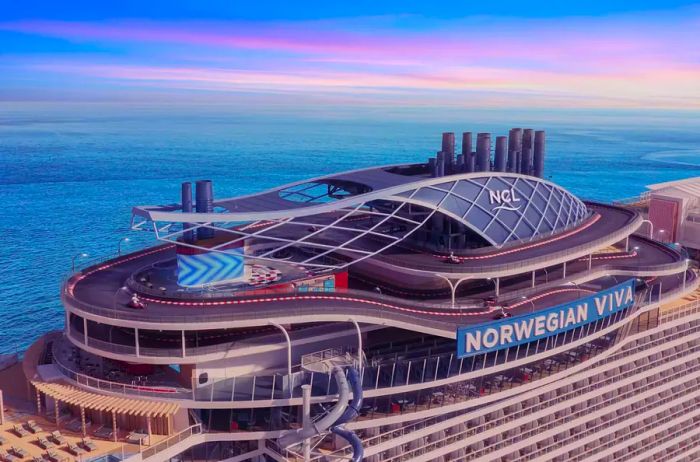 Go-Kart racing track on Norwegian Cruise Line's Latest Ship, Viva