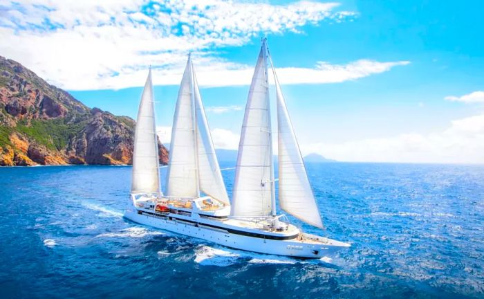 Le Ponant yacht in Corsica