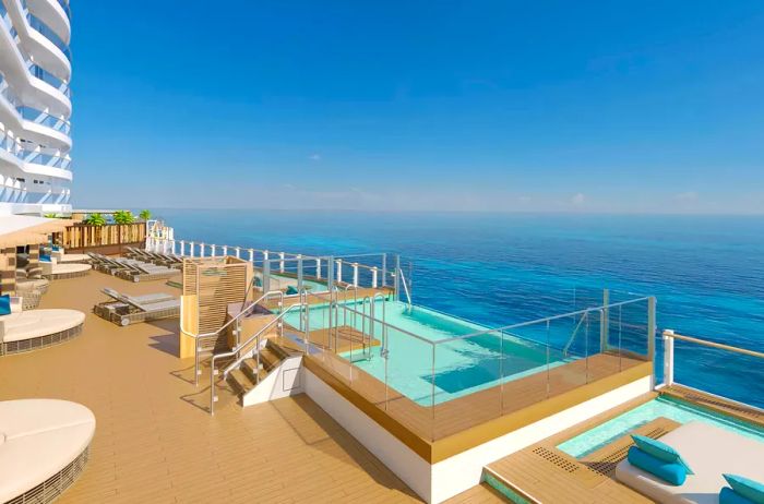 Infinity pool deck aboard Norwegian Cruise Line's Latest Ship, Viva