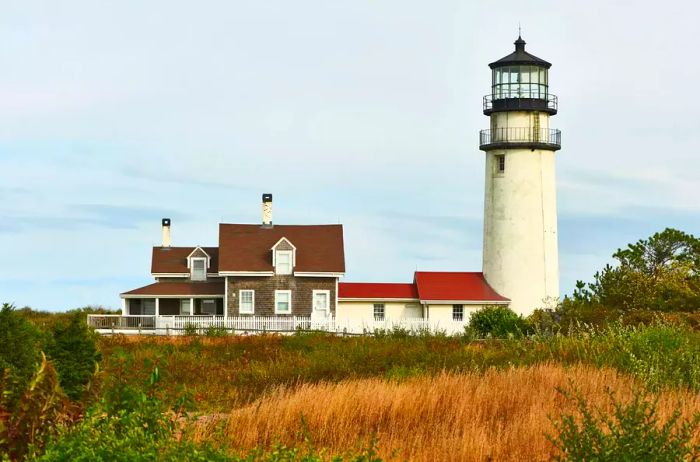 Highland Lighthouse, the oldest and tallest lighthouse on Cape Cod, Massachusetts, USA.