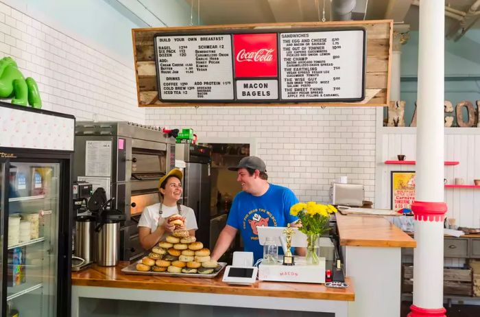 Counter at Macon Bagels