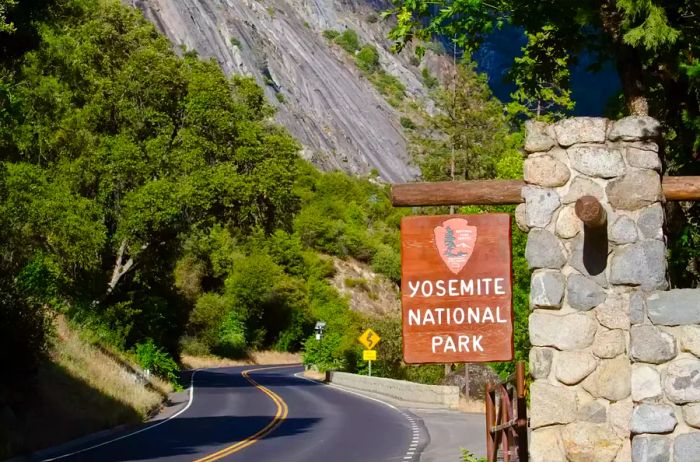 Entrance to Yosemite National Park, California