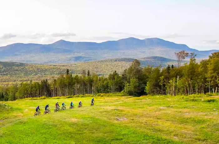 Mountain biking at Sugarloaf Mountain in Maine