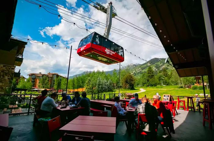 Summer tram at Jackson Hole Mountain Resort in Wyoming