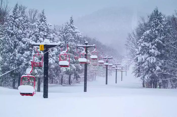 Ski lift at Londonderry, Vermont