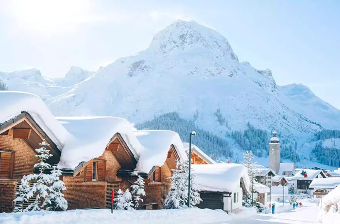 Lech, Austria in the winter season