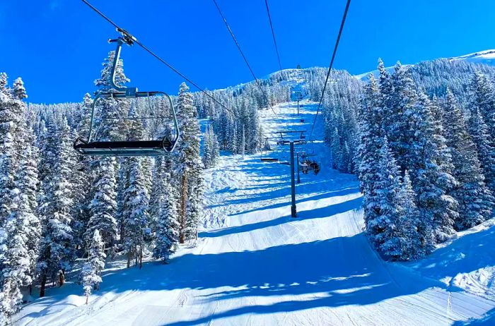 Ski lift at Telluride Resort in Colorado