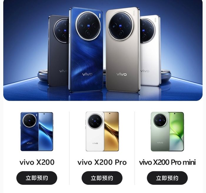 Cả ba phiên bản của vivo X200 đều sở hữu dung lượng pin lớn.