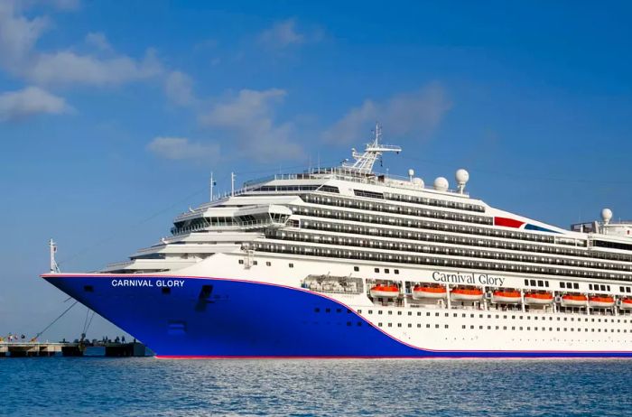 Exterior view of a Carnival Cruise Ship