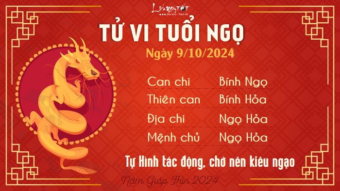 Tu vi hang ngay 9/10/2024 - Ngo