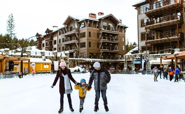 Ice skating at Northstar