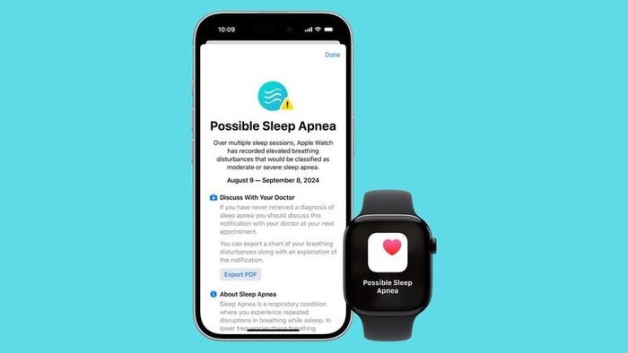 Bản thử nghiệm mới nhất của iOS 18 mang đến tính năng phát hiện chứng ngưng thở khi ngủ.