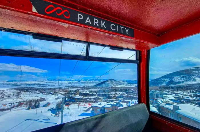 View of Park City from the ski lift