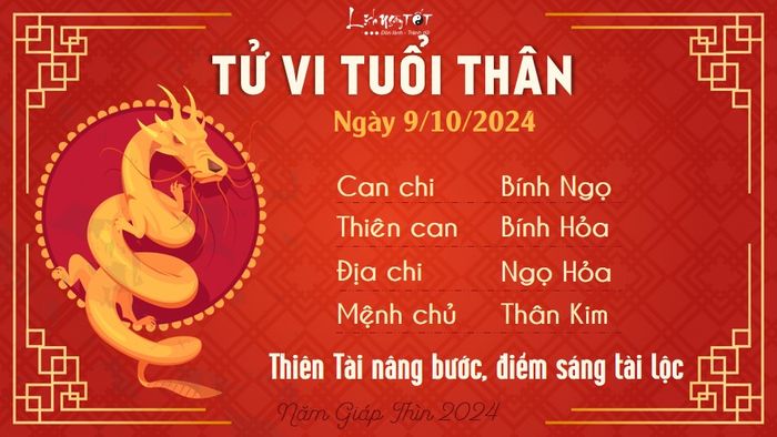 Tu vi hang ngay 9/10/2024 - Than