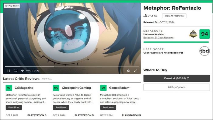 Mặc dù chưa ra mắt, Metaphor: ReFantazio đã sẵn sàng để chiếm lấy danh hiệu Game of the Year 2024.