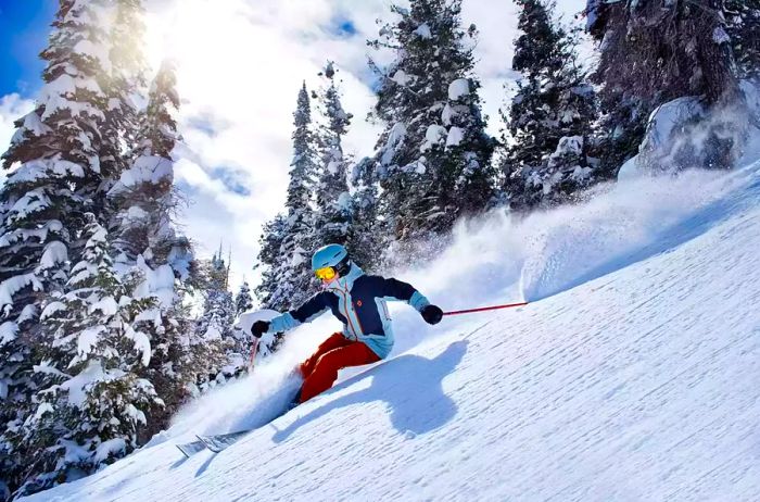 Skiing at Sun Valley, Idaho