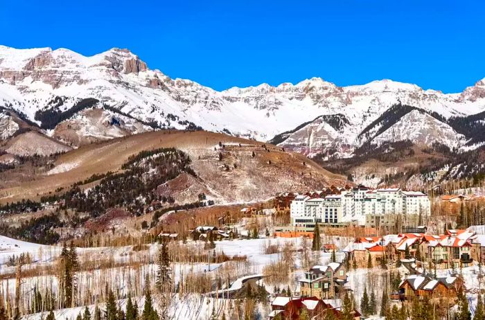 The San Juan Mountains and Mountain Village, Telluride, Colorado