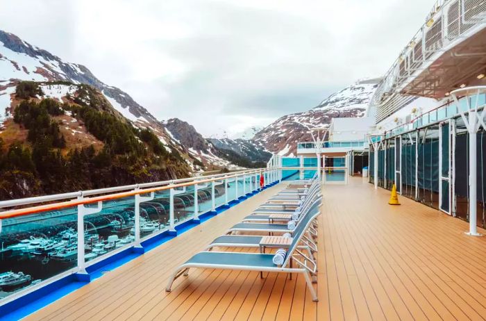 View from the deck of a Princess Cruise ship in Alaska