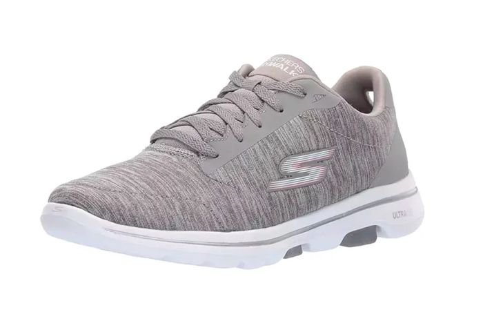 heather grey walking and running shoes