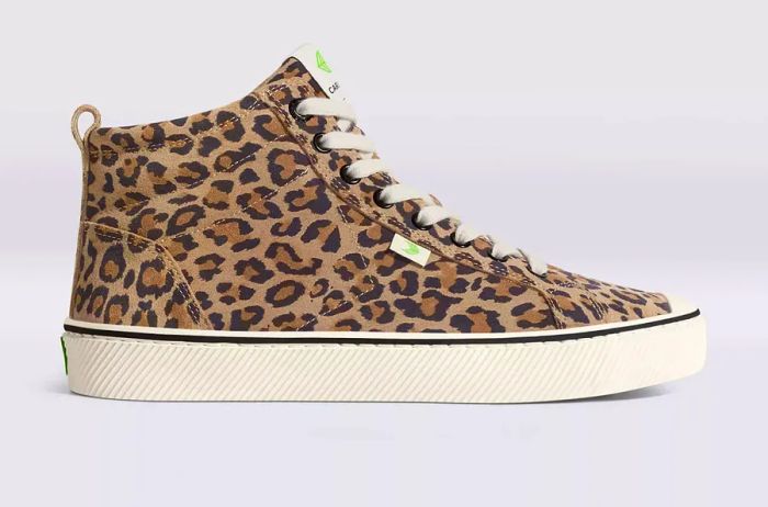 Cariuma Stripe Leopard Print Suede OCA HIGH