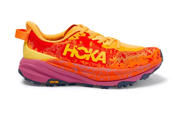 hoka orange trail shoes