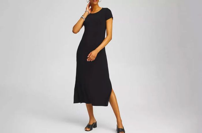 Classic Short Sleeve Maxi Dress