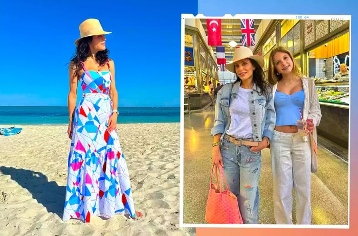 Bethenny Frankel enjoying a vacation with her daughter