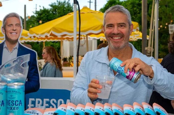 Andy Cohen at the Fresca Mixed launch party