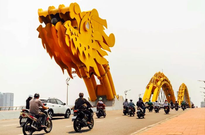 Yellow Dragon Bridge in Da Nang, Vietnam