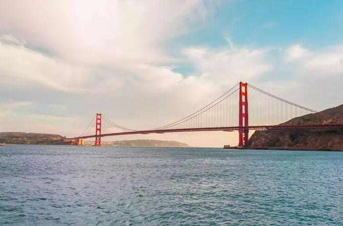 View of the Golden Gate Bridge on a clear day