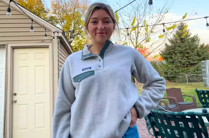 Women wearing Pullover Fleece