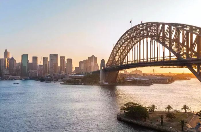 Sydney Harbour Bridge at sunset