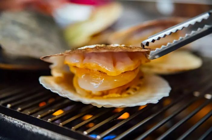 Grilled shellfish served at a local eatery.