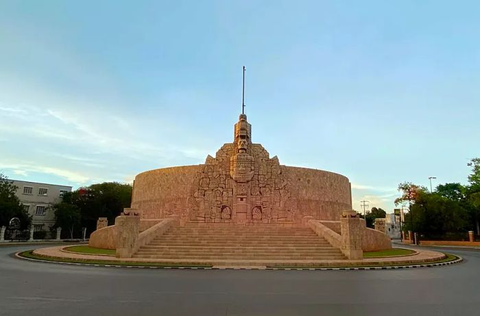 Paseo de Montejo in Mérida at sunset