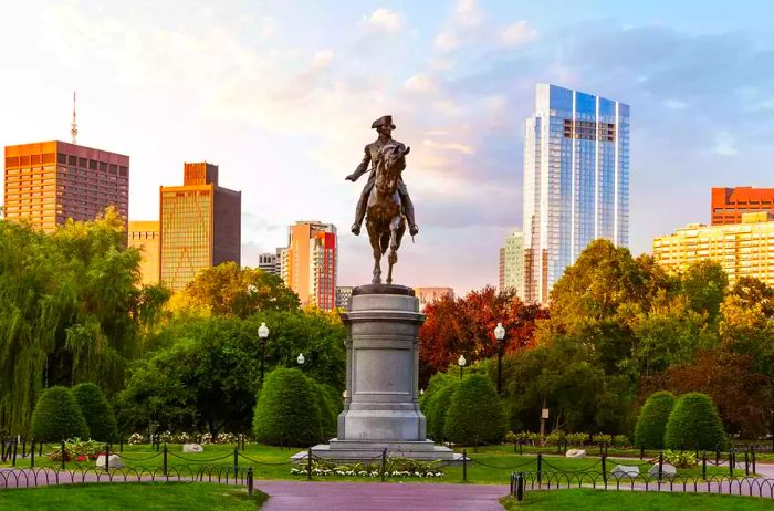 George Washington Statue in Boston Public Garden, Massachusetts