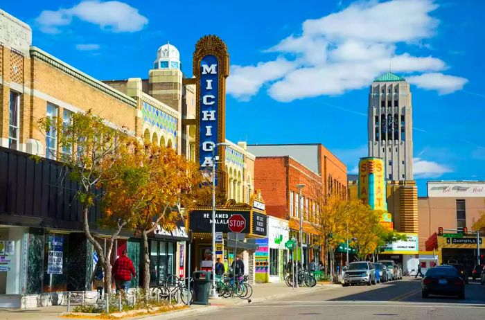 Liberty Street Scene in Ann Arbor, Michigan