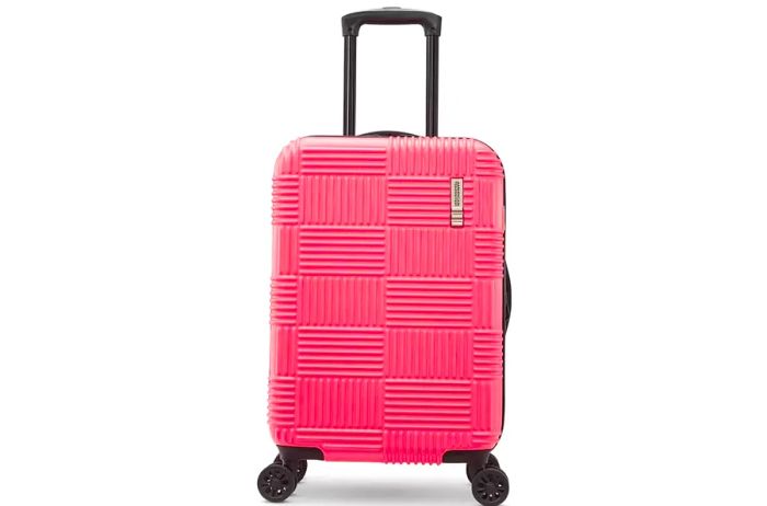 American Tourister NXT Checkered Hardside Carry-On Spinner Suitcase