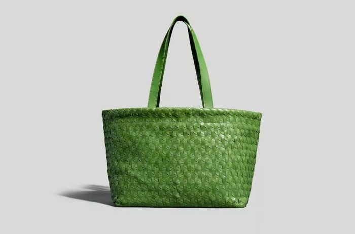 Large Woven Leather Tote