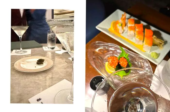 Sushi and martinis at The Ritz-Carlton Naples