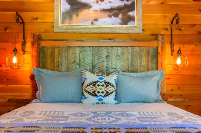 Details of a bedroom at Triple Creek Ranch