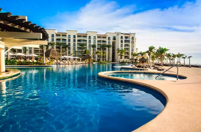 The pool area at Hyatt Ziva Los Cabos