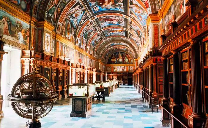 Library of El Escorial in San Lorenzo de El Escorial, Spain