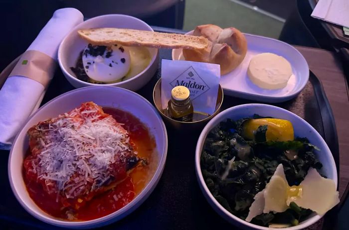 Dining on JetBlue Mint